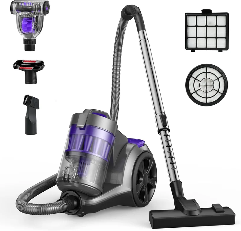 Aspiron AS- CA033 1700W Canister Vacuum Cleaner, 45Kpa Bagless Vacuum Cleaner