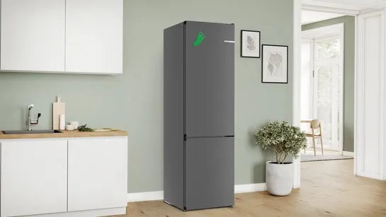 Serie 4 Freistehende Kühl-Gefrier-Kombination mit Gefrierbereich unten 203 x 60 cm Anthracite Steel, Total No Frost KGN39OCAF
