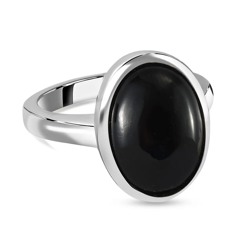 Schwarzer Onyx Ring ca. 5,08 ct