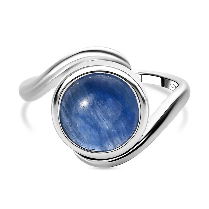 Kyanit Ring, 925 Silber platiniert ca. 3.95 ct