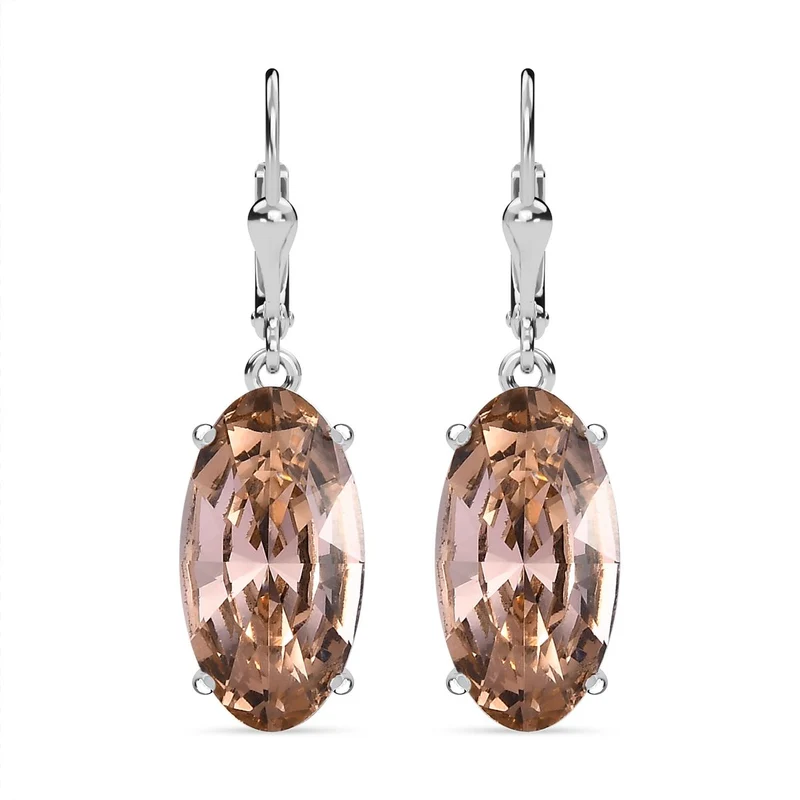 Vintage Rose Kristall Ohrringe,, 925 Silber