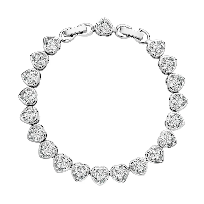 Weißes Zirkonia Armband ca. 19 cm ca. 10,00 ct