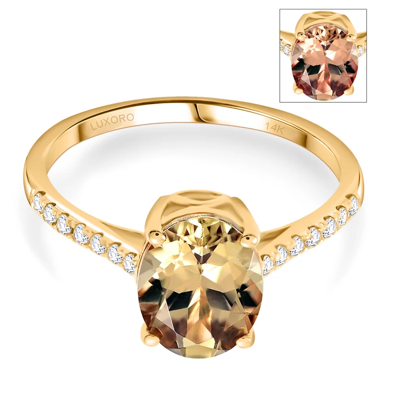 AAA Turkizit (Diaspore) und weißer Diamant-Ring I1 G-H, zertifiziert und geprüft, 585 Gelbgold ca. 2.15 ct