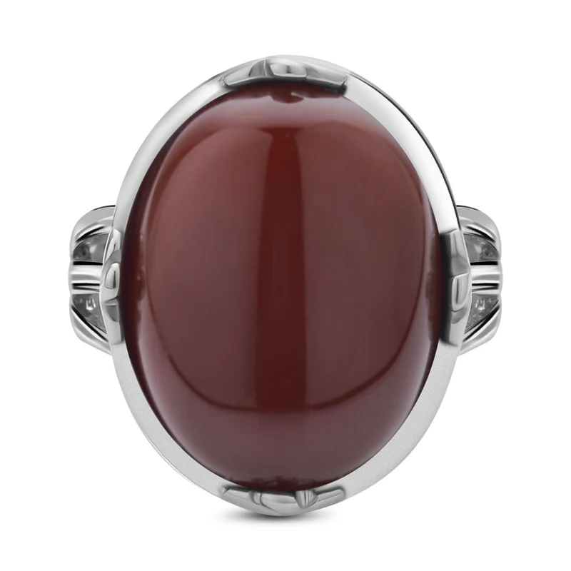 Karneol Ring, Edelstahl ca. 50,00 ct