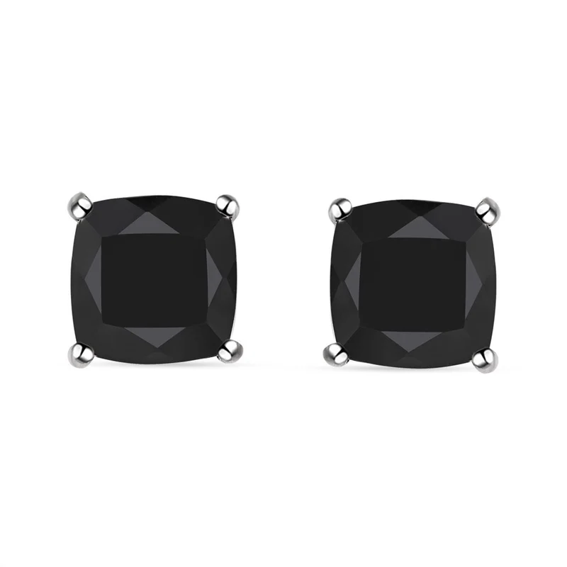 Elite Shungit Ohrringe, 925 Silber platiniert, ca. 2.08 ct
