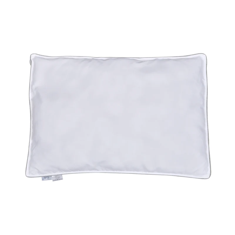 Serenity Night - 2er Set Hypoallergen Satin-Kissenbezug mit Kunstdauen und silber Paspelierung