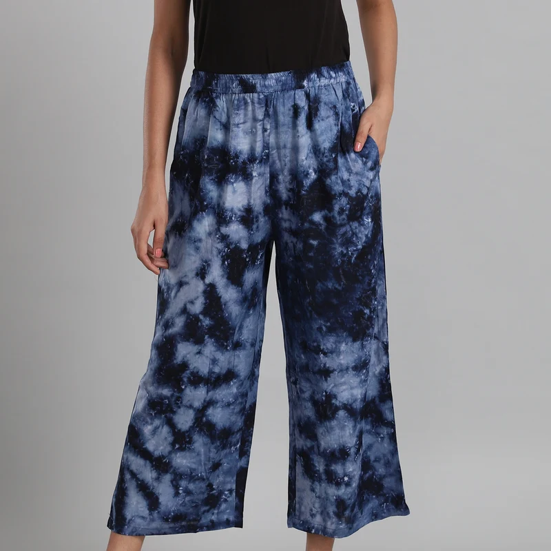 Palazzo Stil Comfort Hose, Größe XXL, Lila