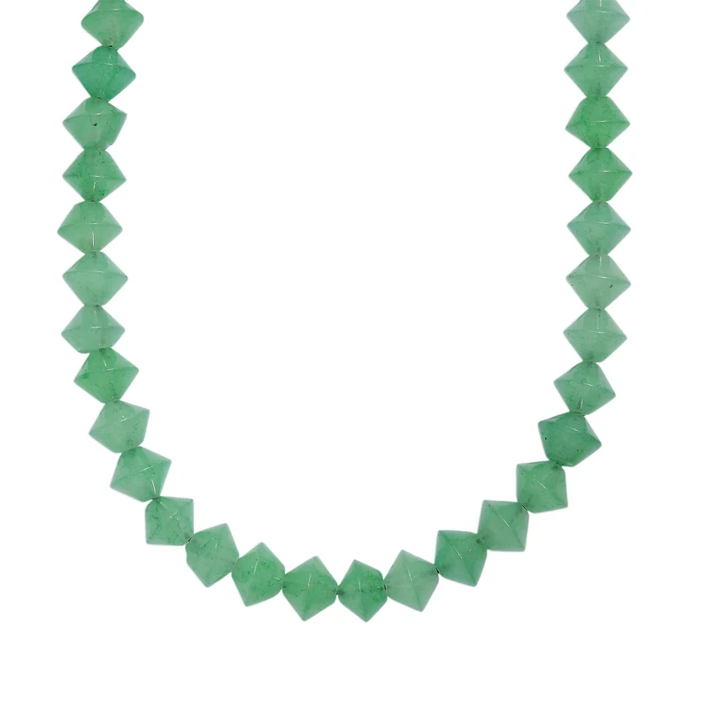 Grüner Aventurin Halskette ca. 50 cm mit 2.5 cm extender, Nickelfreies Messing platiniert ca. 250.00 ct