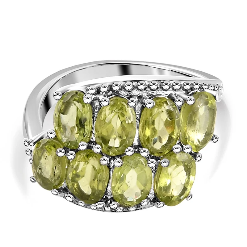 Natürlicher Peridot Ring, Edelstahl, , ca. 2.55 ct