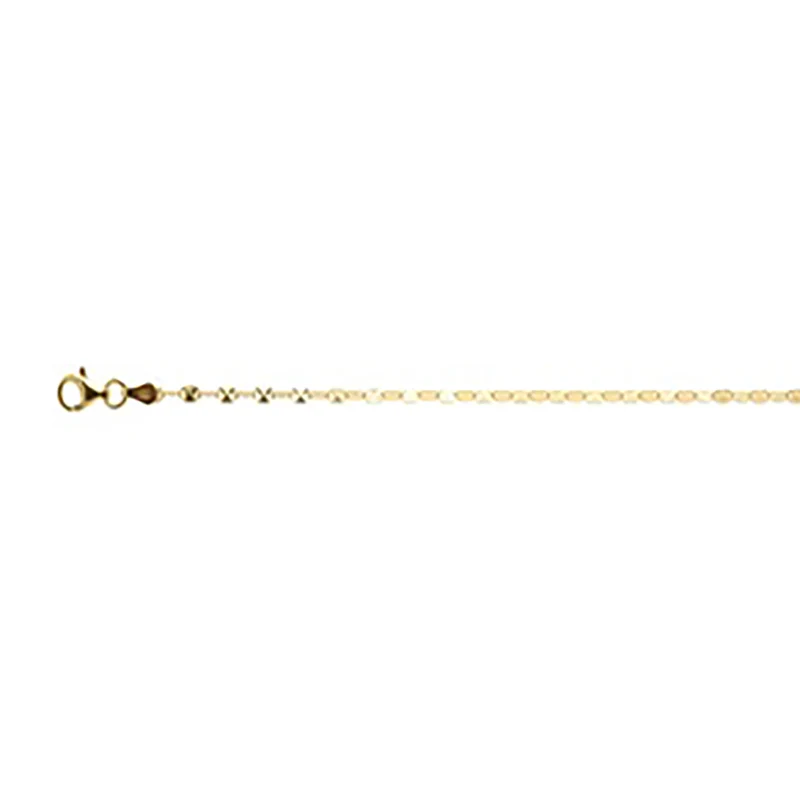 Italienische Pyramide Konfetti Kette ca. 50 cm 925 Silber Gold-Überzug ca. 3,27g