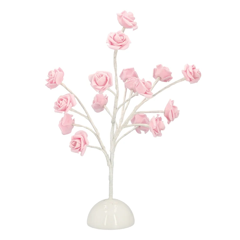 Gartenblumen-Tischlampe, rosa