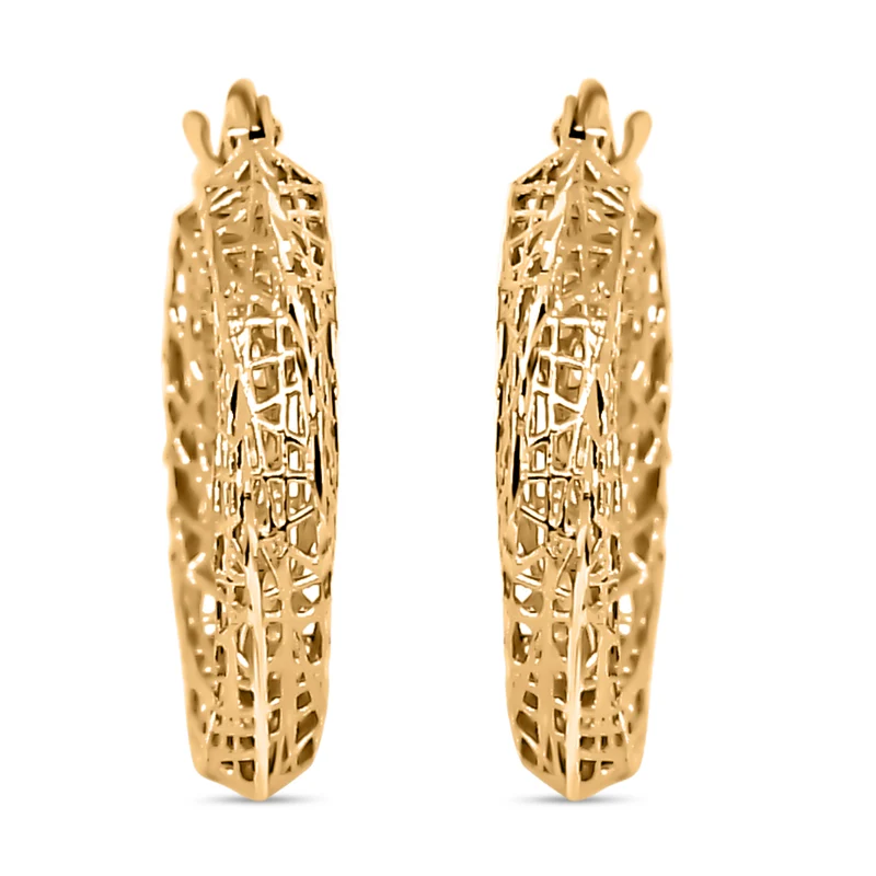 Diamantschliff, 375 Gelbgold Ohrringe, ca. 1,90g