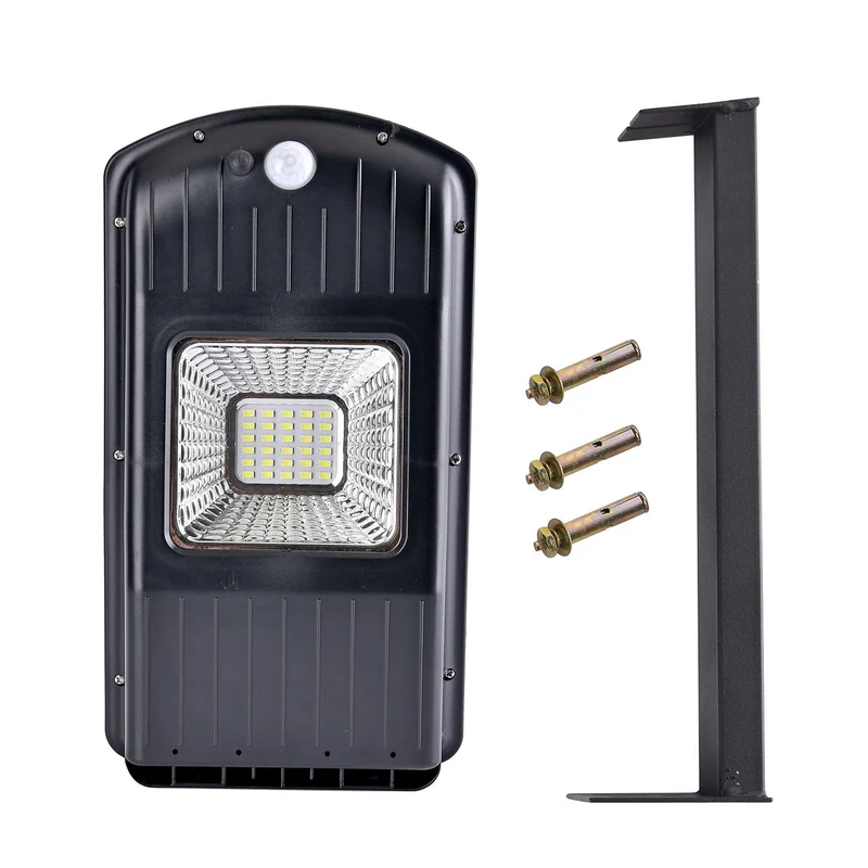 Solarlampe mit Sensor für den Außenbereich, 6x6.4x31cm, Schwarz