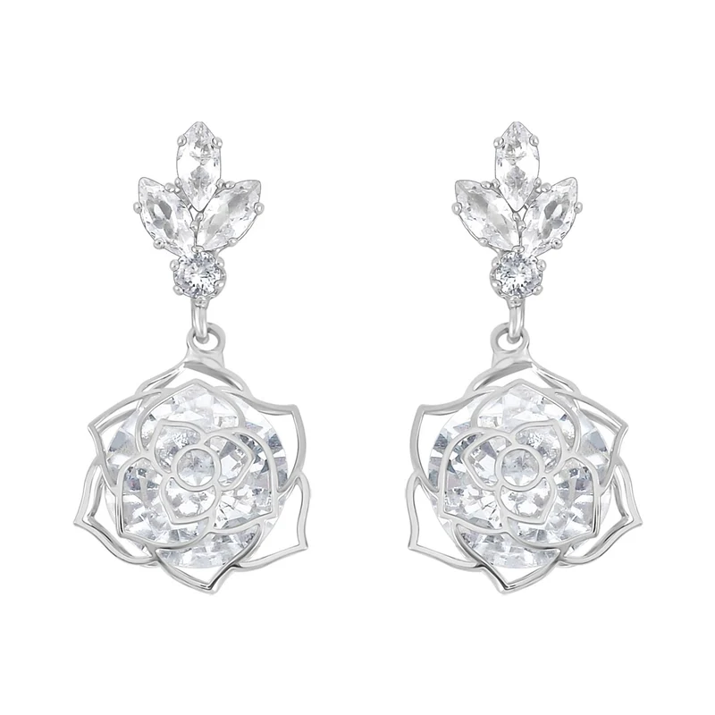 Weißer Zirkonia Ohrringe Reines Messing ca. 5.00 ct