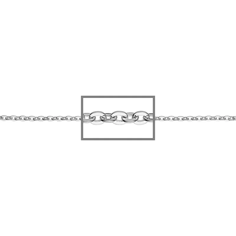 925 Silber rhodiniert Kette, ca. 50 cm