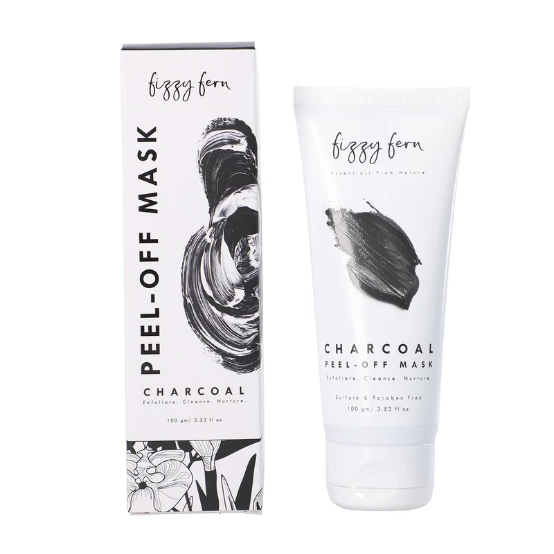 FIZZY FERN - Holzkohle Peel-off Maske mit Kurkuma, 100g