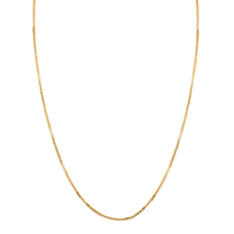 Italianische alternierende Margarita Kette, ca. 75 cm, 925 Silber vergoldet