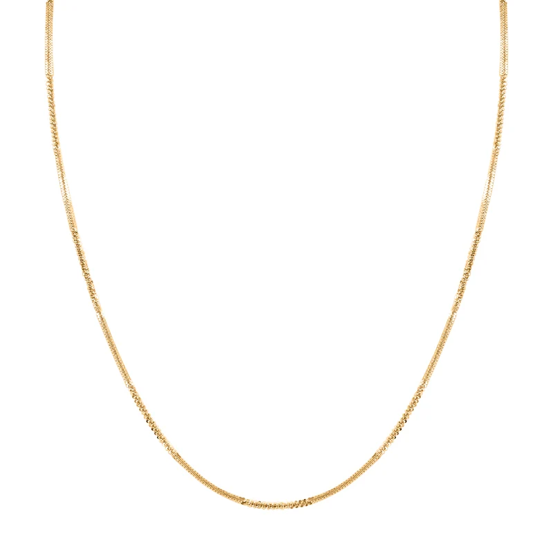 Italianische alternierende Margarita-Kette, ca. 50 cm, 925 Silber vergoldet, ca. 4,13g