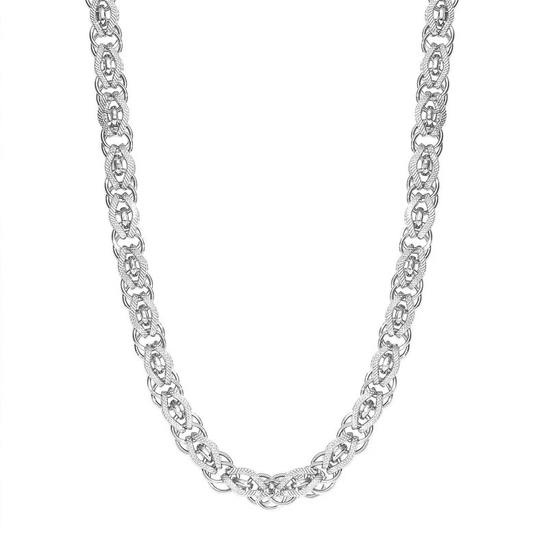 Designer inspirierte 925 Silber Gelbgold Vermeil Halskette, ca. 45 cm ca. 38,00g
