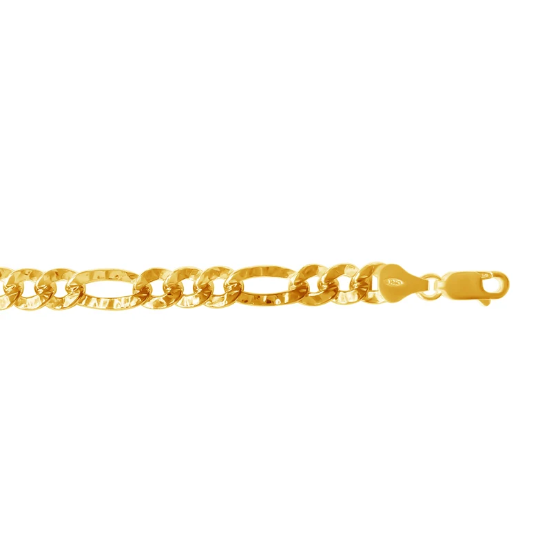 Figaro Armband, ca. 19 cm, 925 Silber vergoldet ca. 10,70g