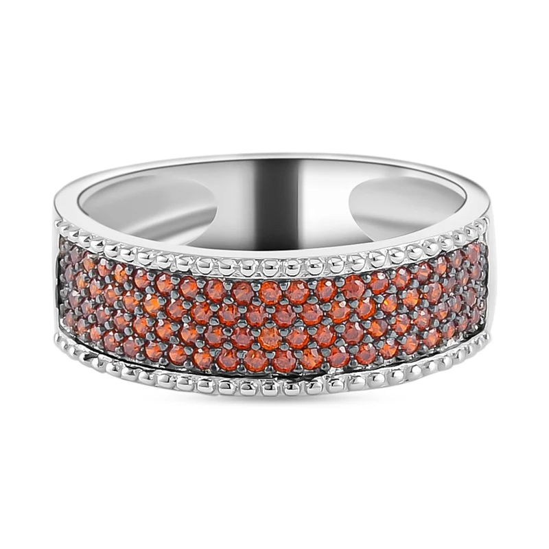 Natürlicher Mosambik Granat Ring, 925 Silber, ca. 0.60 ct