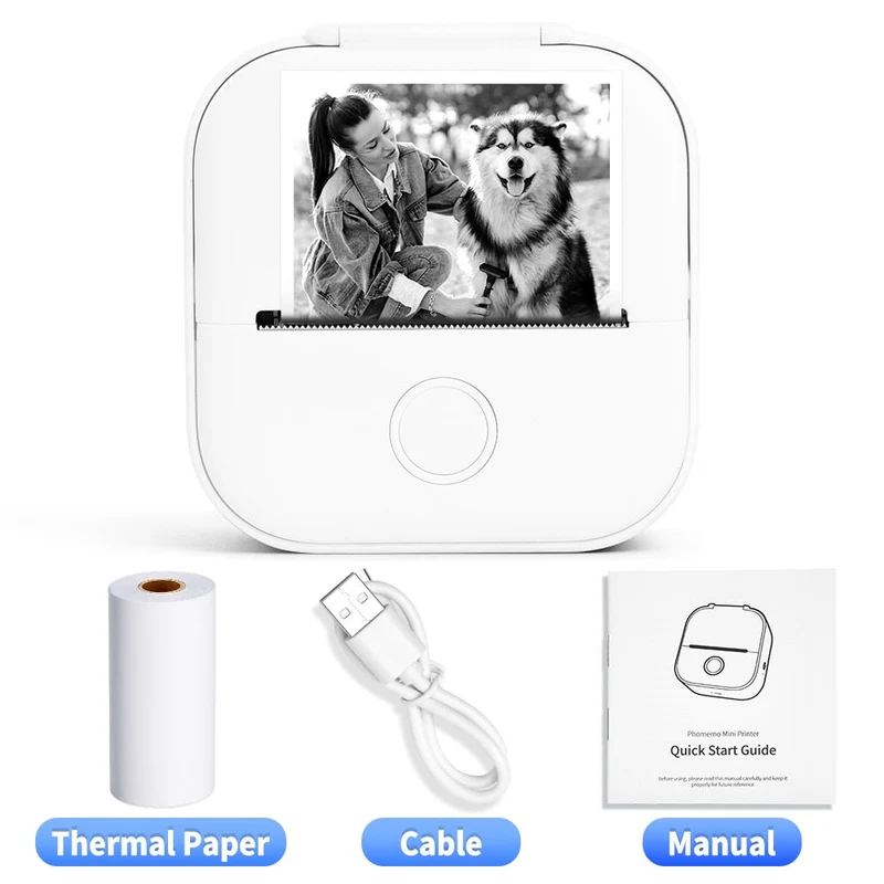 WinzigerDruck™ Mini-Taschendrucker | Tragbarer Bluetooth-Drucker | Sofortdruck für Fotos, Notizen & Etiketten
