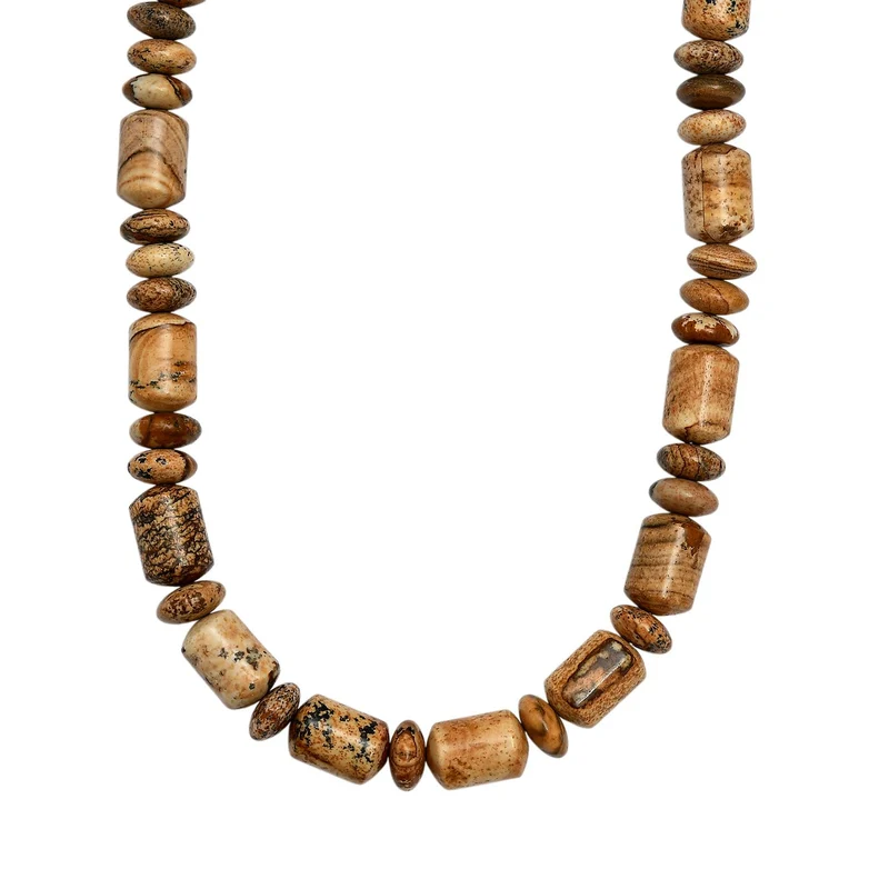 Bild Jasper Halskette ca. 45 cm 316L Edelstahl ca. 250.00 ct