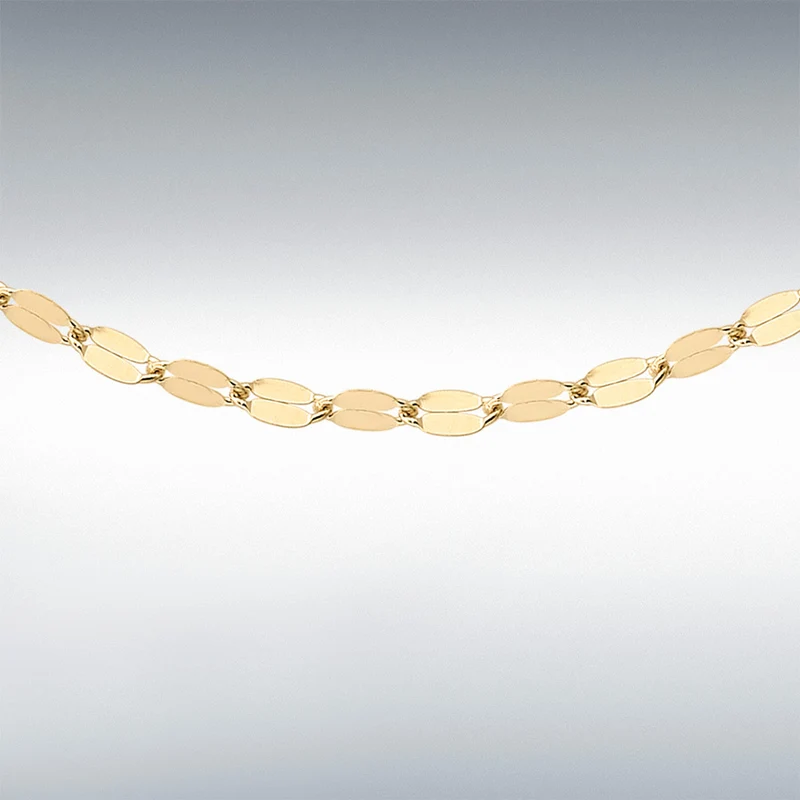 Designer Close Out Valentino Halskette, ca. 45 cm, 375 Gelbgold