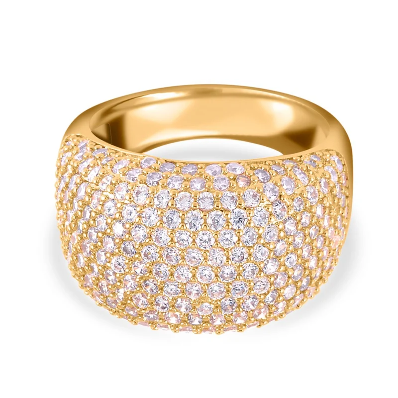 Weißer Zirkonia Ring, , goldfarben, ca. 2.00 ct