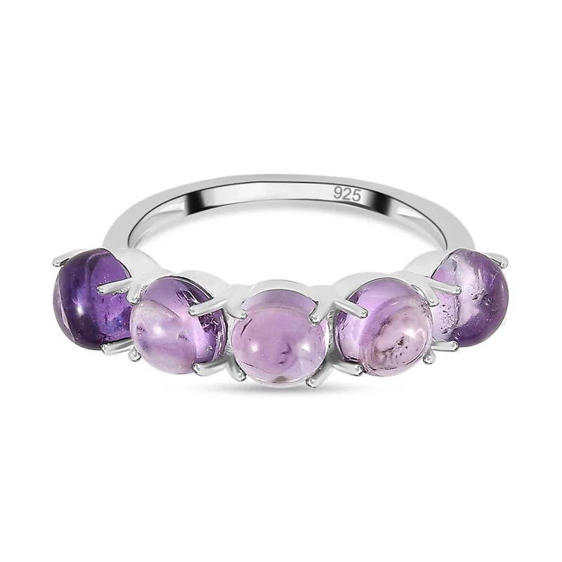 Rosa Amethyst Ring, 925 Silber , ca. 2.93 ct
