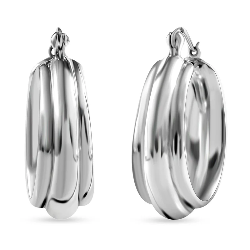 Silberhauch Kollektion - Elektroform Ohrringe, 925 Silber ca. 6,72g