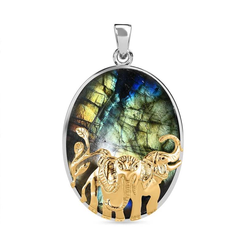 Blauer Mojave Türkis Anhänger 925 Silber platiniert ca. 59.40 ct