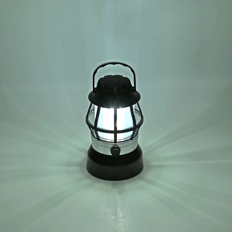 Tragbare Campinglaterne mit LED Beleuchtung, 360-Grad-Abdeckung, 2 Farbtemperaturen, batteriebetrieben