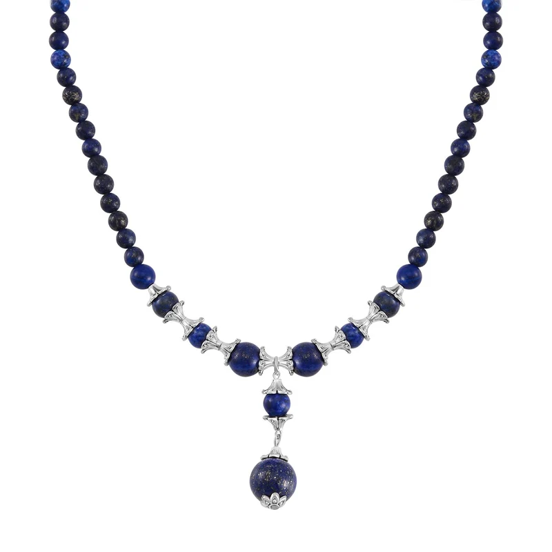 Lapislazuli Halskette, ca. 45 cm, ca. 185.00 ct