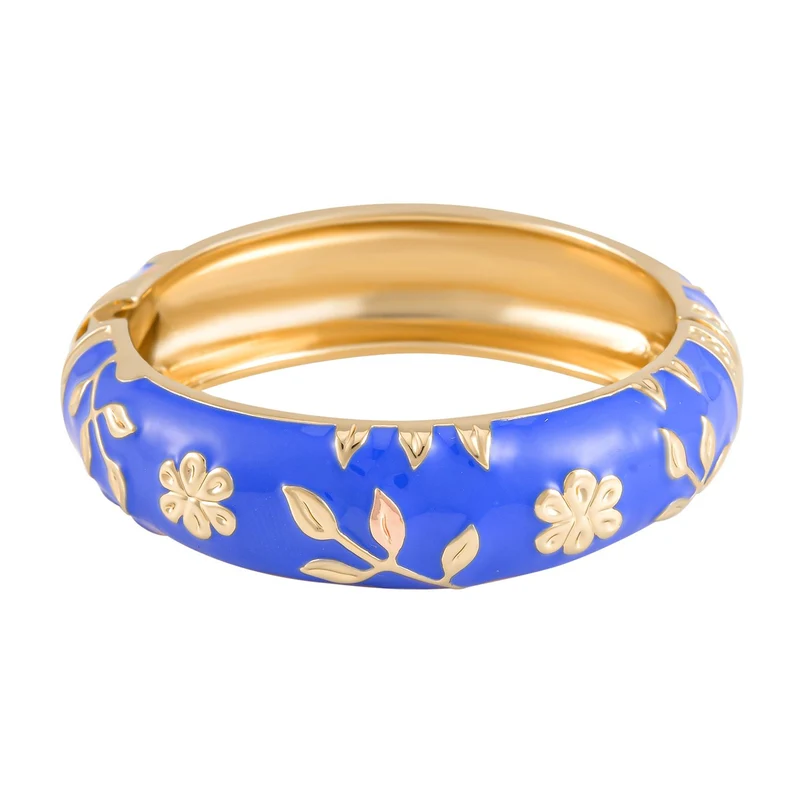 Emaillierter Armreif, ca. 19 cm, blau