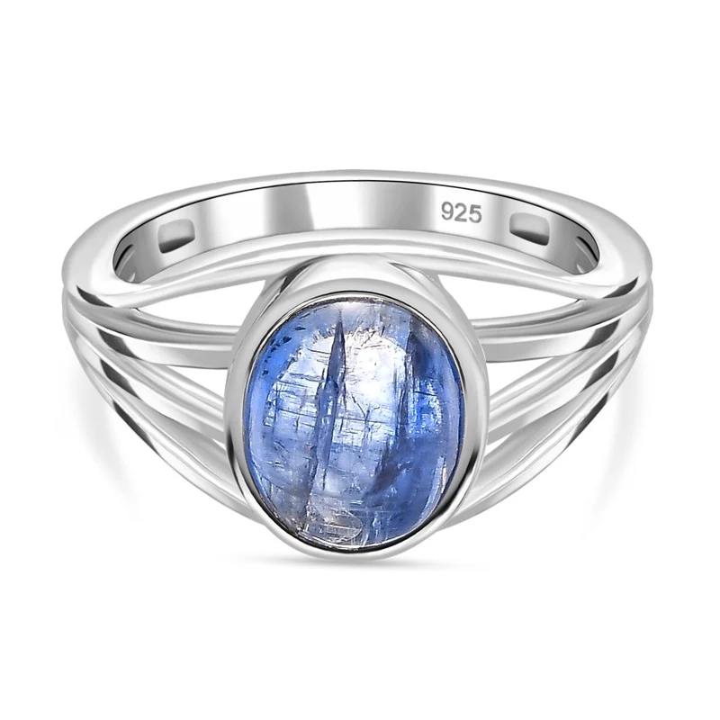 Kyanit Ring 925 Silber platiniert ca. 2,64 ct