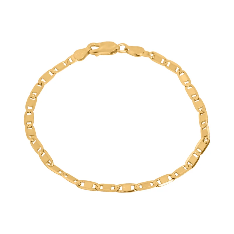 Italienisches Valentino-Armband, ca. 19 cm, 925 Silber vergoldet ca. 3,52g