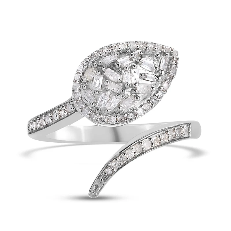 Diamant Ring 925 Silber platiniert ca. 0,50 ct