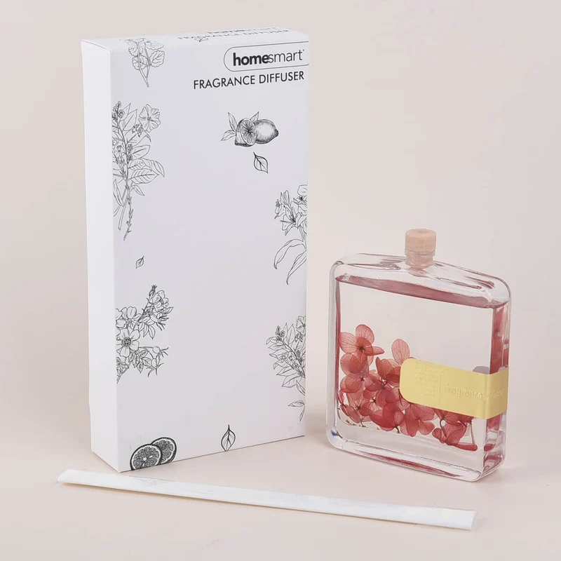 Raumduft-Diffusor mit echten Blumen - Rot (100 ml), Grün