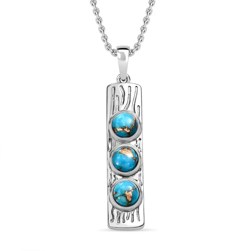 Blaues Türkis Schmuckset ca. 1,56 ct.