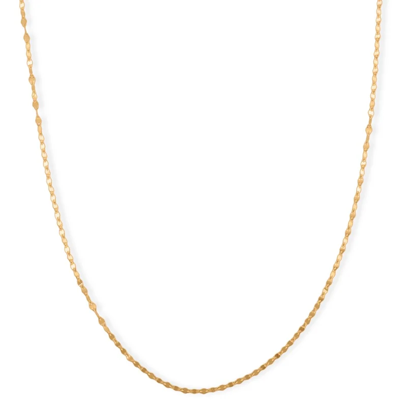 925 Silber vergoldet Kette ca. 45 cm