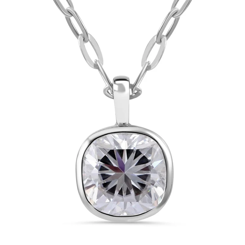 Moissanit Schmuckset 925 Silber rhodiniert ca. 7,24 ct.