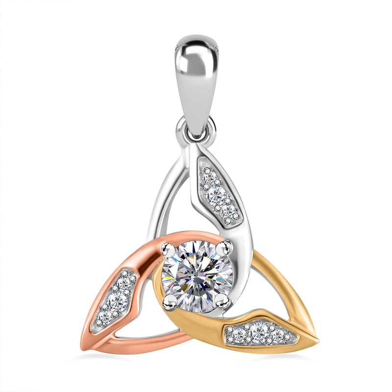 Moissanit Anhänger, 925 Silber ca. 0.55 ct