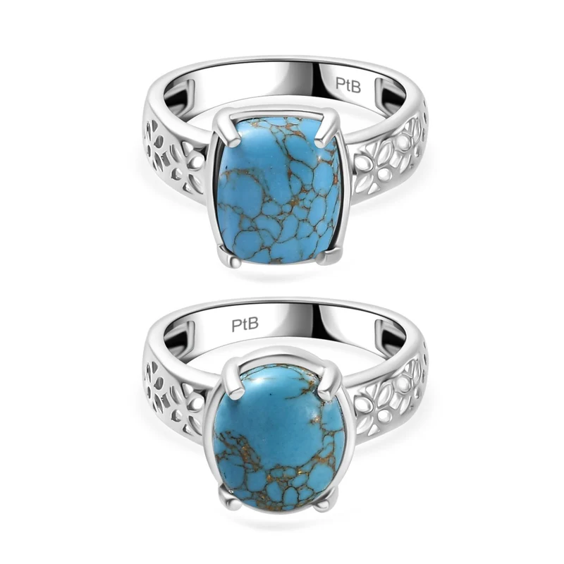 Blaues Türkis Schmuckset ca. 14,00 ct.