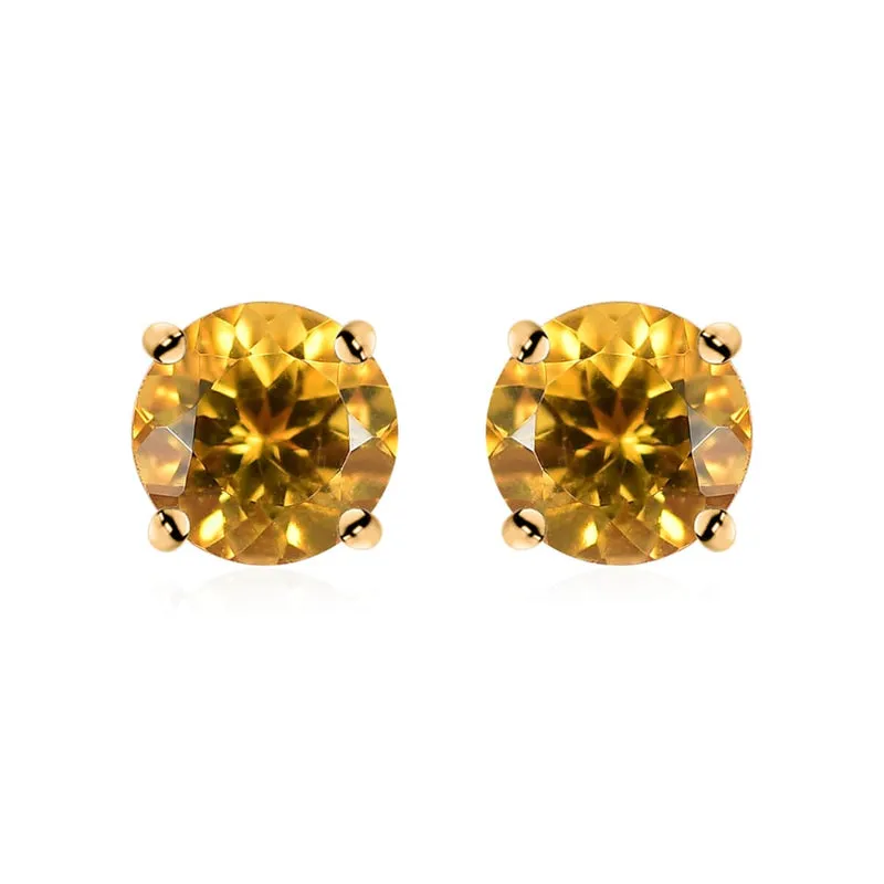 AAA Heliodor Ohrringe 417 Gold ca. 1,60 ct.