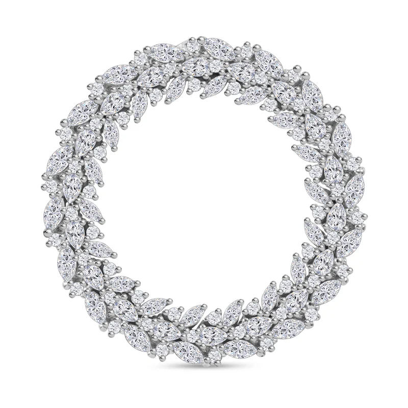 Lustro Stella - Weißer Zirkonia Anhänger 925 Silber rhodiniert ca. 8.11 ct