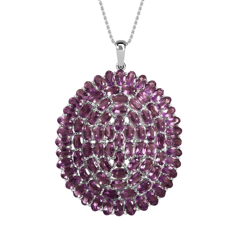 Afrikanischer Amethyst Schmuckset 925 Silber rhodiniert ca. 16,34 ct.