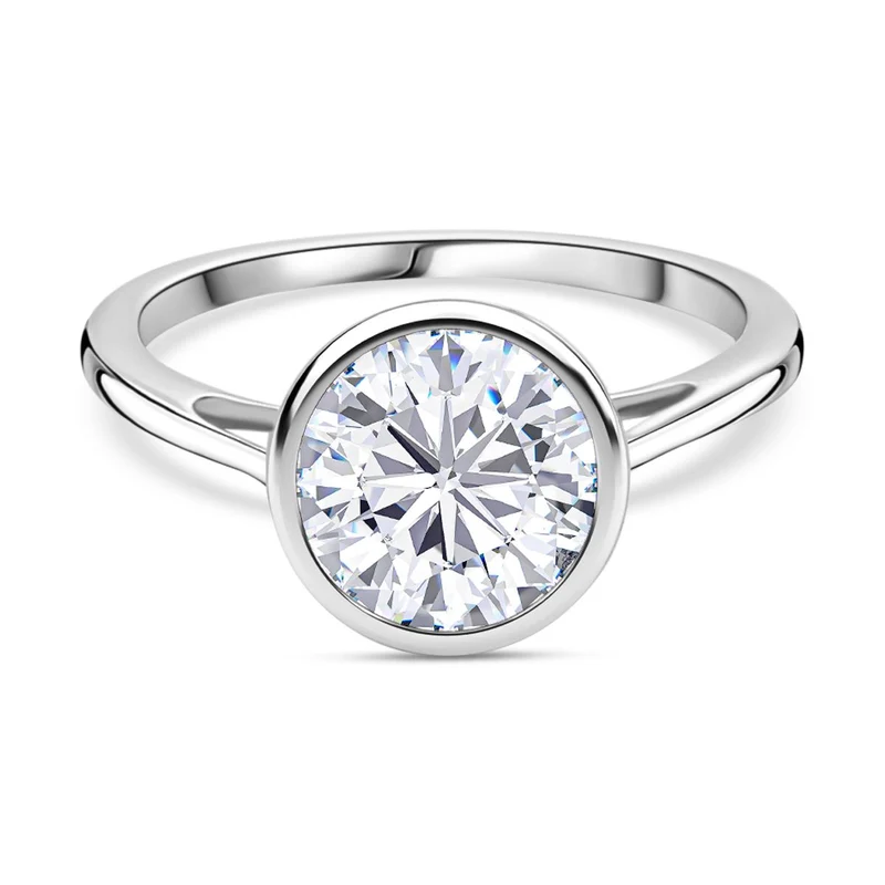 Feinster Zirkonia Ring 925 Silber platiniert ca. 8,00 ct