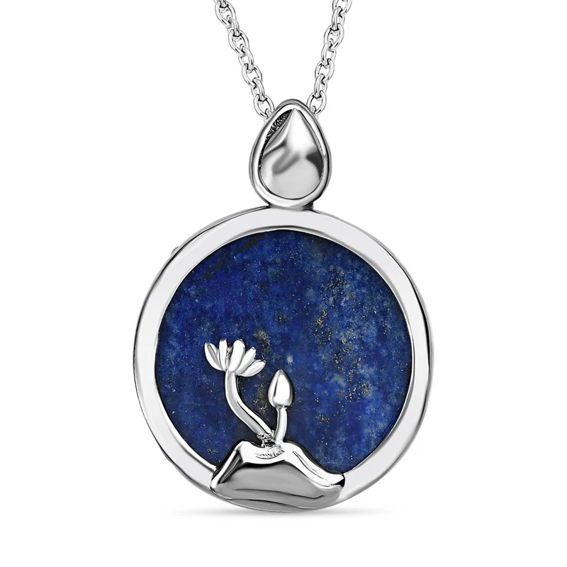 Lapislazuli Anhänger Edelstahl ca. 22,52 ct.