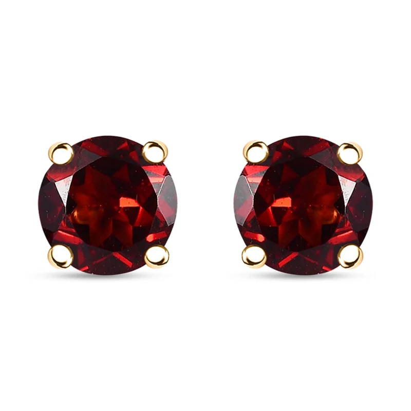 AAA Roter Granat Ohrringe 417 Gold ca. 1,60 ct.